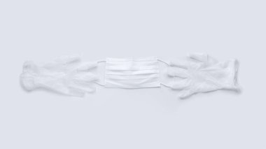 Beyaz koruyucu tıbbi maske