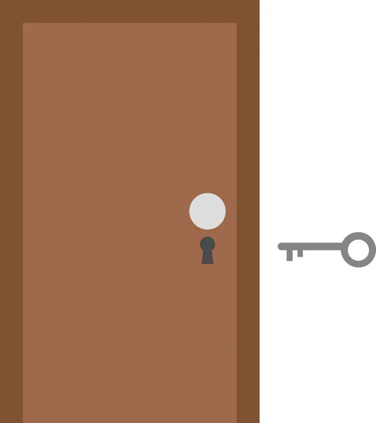Dörr med nyckel — Stock vektor