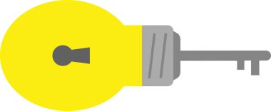 Ampul ile anahtar deliği ve anahtar