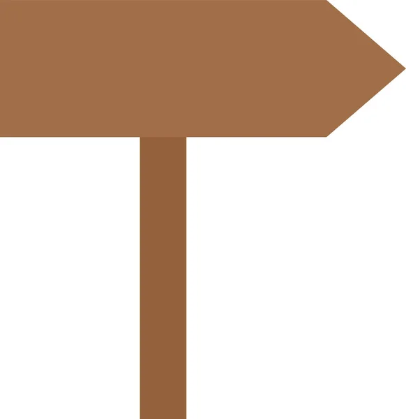 Brown arrow sign — Stock Vector