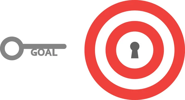 Bullseye y clave de gol — Vector de stock