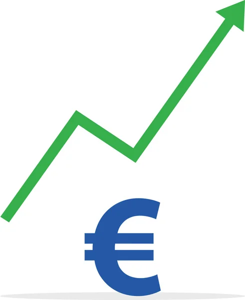 Euro és felfelé — Stock Vector