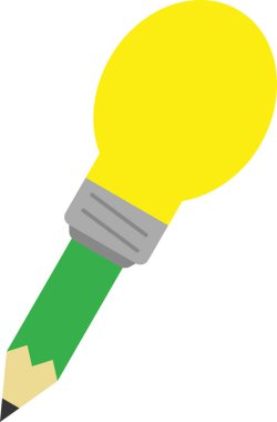 Yeşil kalem ampul ipucu ile