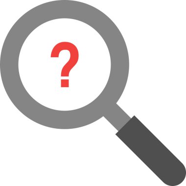 Soru işareti olan büyüteç