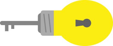 Ampul ile anahtar deliği ve anahtar