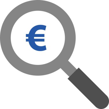 Euro ile vektör magnifier
