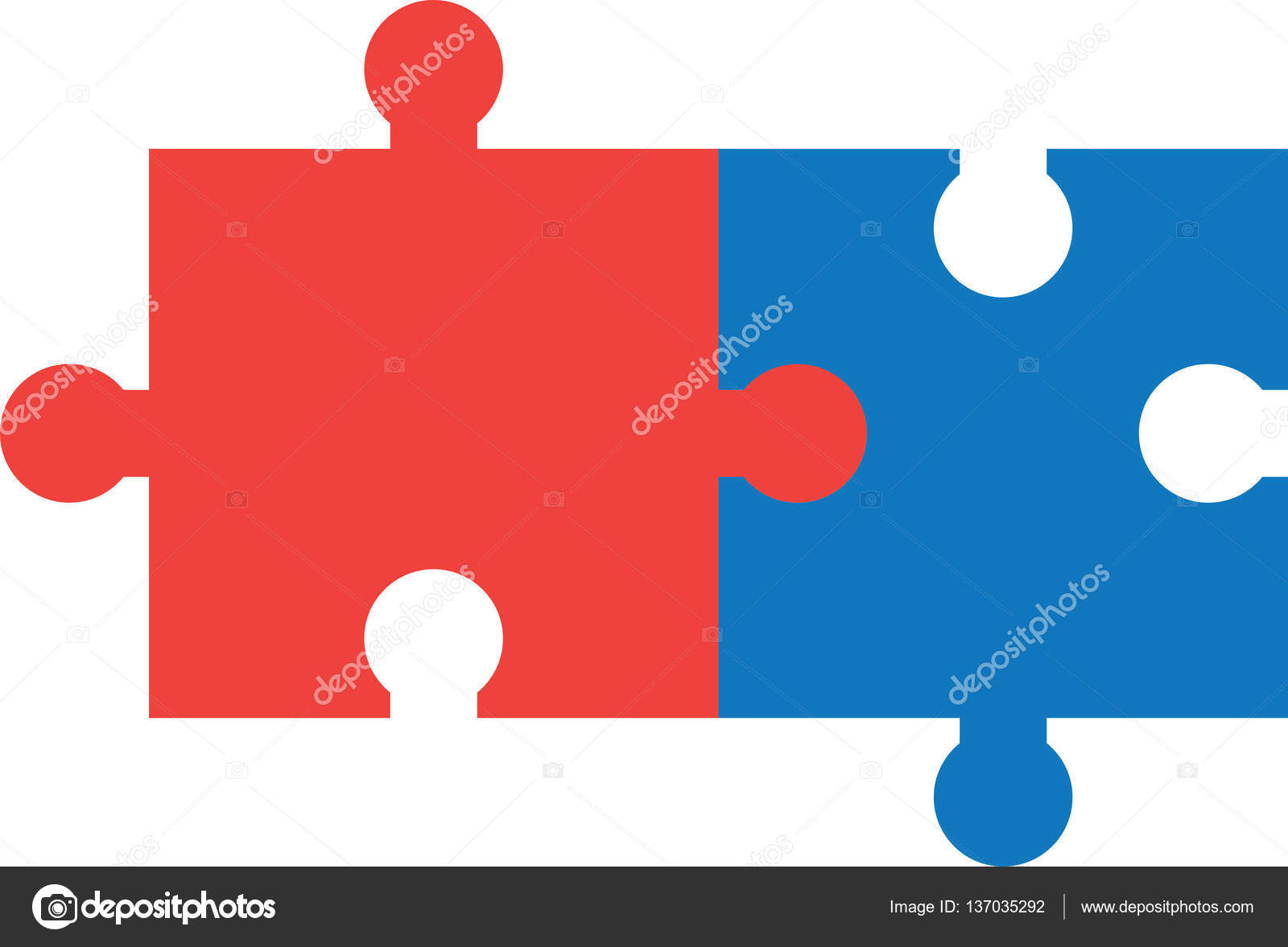 Two piece puzzle — Stock Vector © Emrah_Avci 137035292