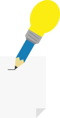 Mavi Kalem çizgi çizmeyi ampul ipucu ile