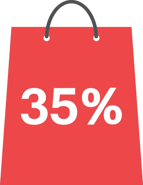 Einkaufstasche mit 35 Prozent — Stockvektor