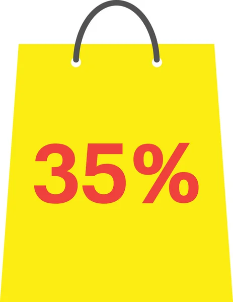 Einkaufstasche mit 35 Prozent — Stockvektor