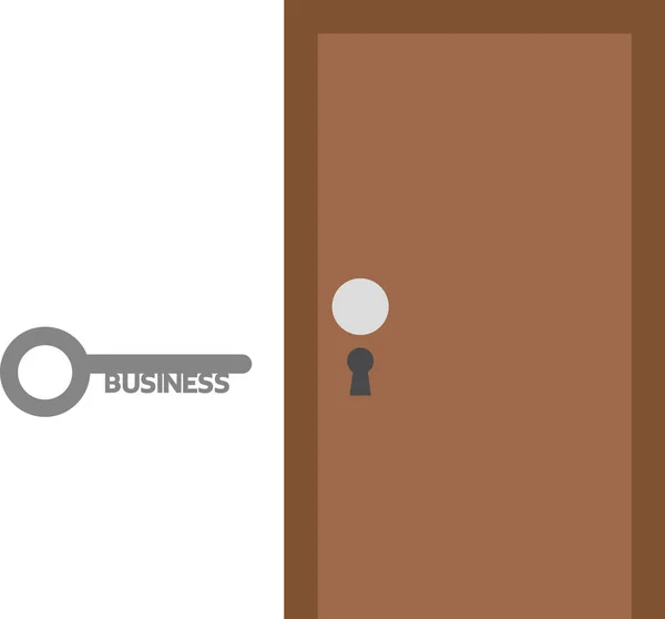 Business-tangenten och dörr — Stock vektor