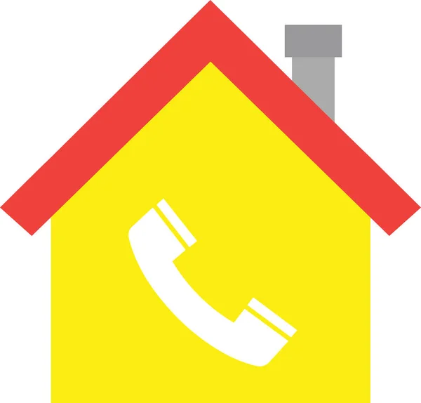 Οικία με τηλέφωνο σύμβολο — Διανυσματικό Αρχείο