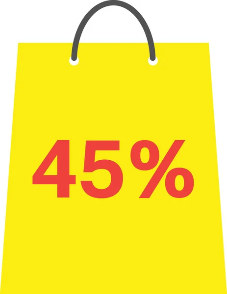 Einkaufstasche mit 45 Prozent — Stockvektor