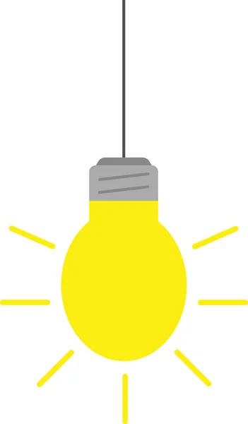 Pendurado lâmpada de luz amarela — Vetor de Stock