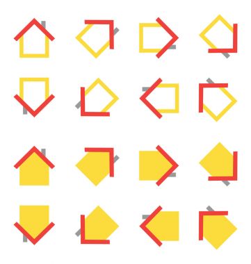 Ev simgesini ve logosu öğe kümesi