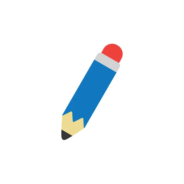 Icône de crayon design plat style vecteur sur blanc. — Image vectorielle