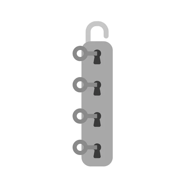 4 개의 키의 평면 디자인 스타일 벡터 개념 자물쇠 ico를 잠금 해제 — 스톡 벡터