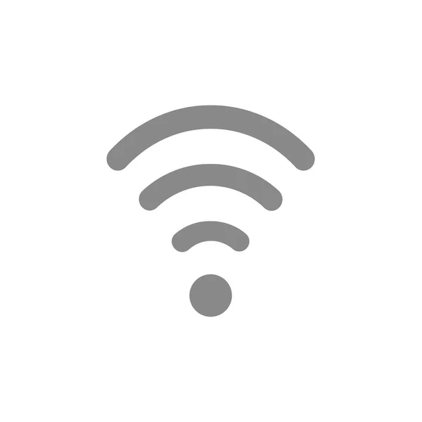 Lapos kivitel stílus vektor wifi jel ikon fehér — Stock Vector