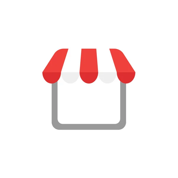 Düz tasarım stil vektör wh üzerinde tenteli dükkan ya da mağaza simgesinin
