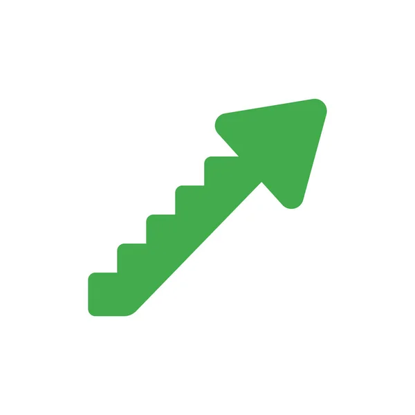 stock vector Flat design vector concept of arrow stairs moving up