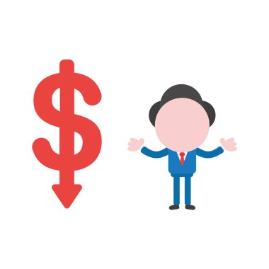 Vektör illüstrasyon kavramı meçhul işadamı karakterinin bir