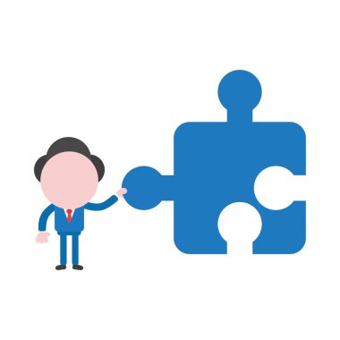 Meçhul işadamı karakter kavramı illüstrasyon vektör ho