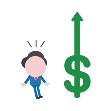 Sürpriz meçhul işadamı ch vektör illüstrasyon kavramı