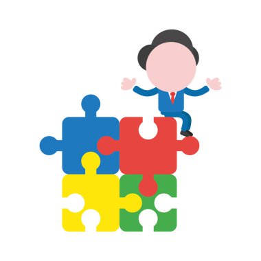 Vektör illüstrasyon kavramı meçhul işadamı karakter sı