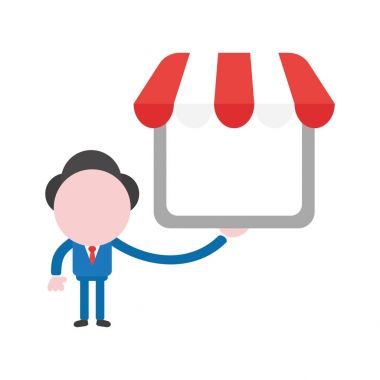 Meçhul işadamı karakter kavramı illüstrasyon vektör ho