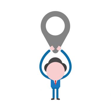 Meçhul işadamı karakter kavramı illüstrasyon vektör ho