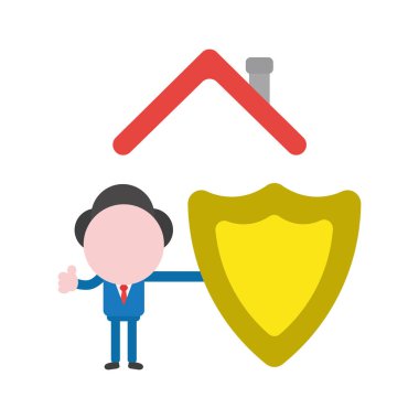 Vektör illüstrasyon kavramı meçhul işadamı karakter BM