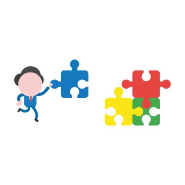 Vektör illüstrasyon kavramı meçhul işadamı karakter ru