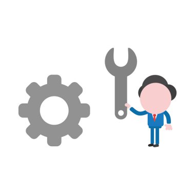 Meçhul işadamı karakter kavramı illüstrasyon vektör ho