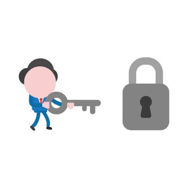 Vektör illüstrasyon kavramı meçhul işadamı karakter wa