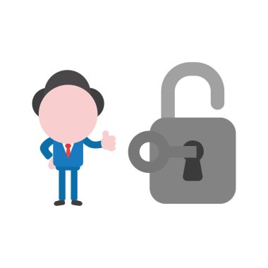 Vektör illüstrasyon kavramı meçhul işadamı karakter BM