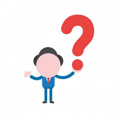 Meçhul işadamı karakter kavramı illüstrasyon vektör ho