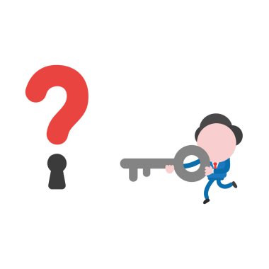 Çalışan ve k taşıyan vektör çizim işadamı karakter