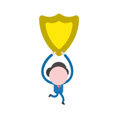 Çalışan ve dayanabiliyor vektör çizim işadamı karakter