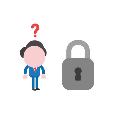 Şaşkın ve t seyir vektör çizim işadamı karakter