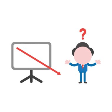 Vektör çizim işadamı karakter ok mo ile karışık