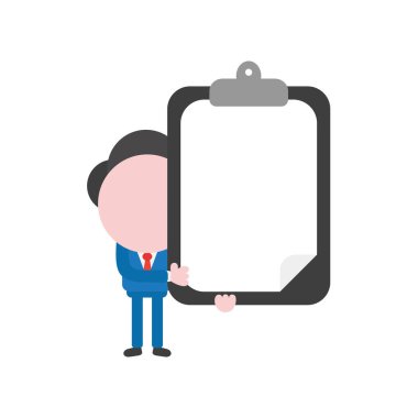 Vektör çizim işadamı karakter holding pano ile