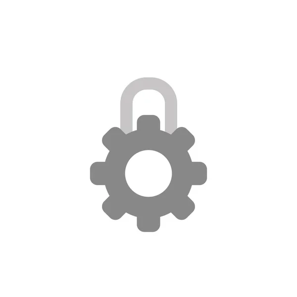 Wektor ikona koncepcja narzędzi ZAMKNIĘTA kłódka w kształcie — Wektor stockowy