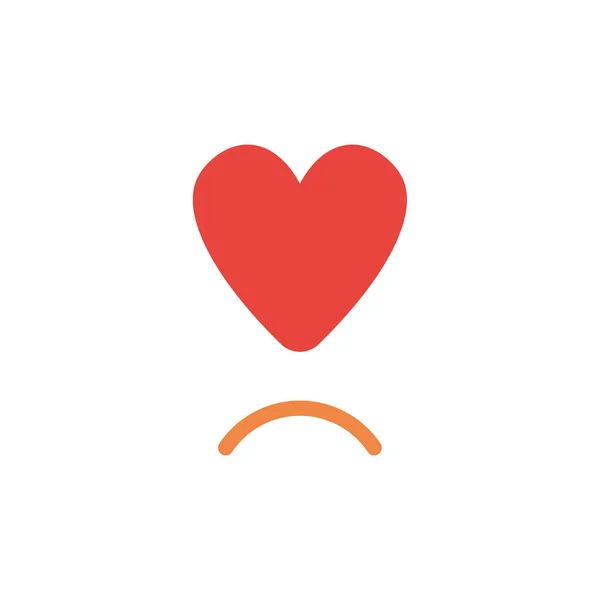 Vector pictogram concept van hartsymbool met mokkend mond — Stockvector