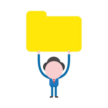 Vektör çizim işadamı kapalı klasör holding