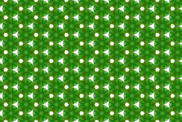 Υδατογραφία χωρίς ραφή γεωμετρικό μοτίβο. Σε πράσινο, λευκό χρώμα. — Φωτογραφία Αρχείου
