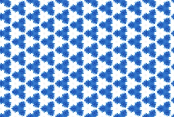 Akvarel bezešvný geometrický vzor. V modrých barvách, bílý bac — Stock fotografie