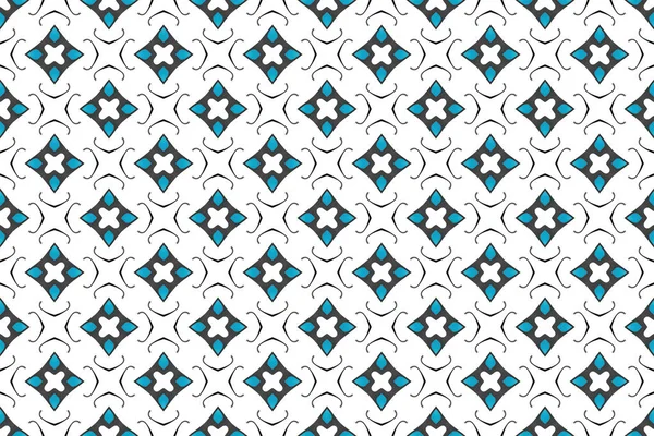 Patrón geométrico sin costuras. Gradiente usado, en azul, negro, blanco — Foto de Stock
