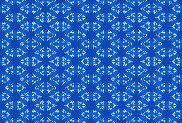 水彩シームレス幾何学模様。青、白. — ストック写真