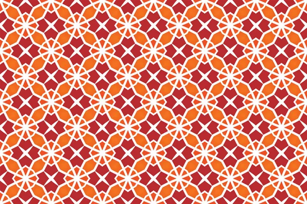 Seamless geometric pattern. Used gradient, in orange, red, white