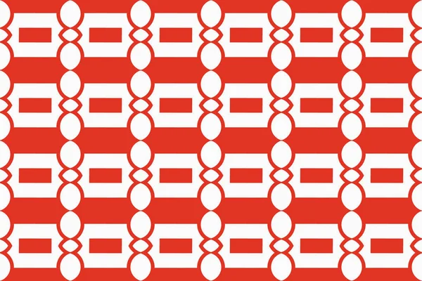 Płynny wzór geometryczny. W czerwonych, białych kolorach. — Zdjęcie stockowe